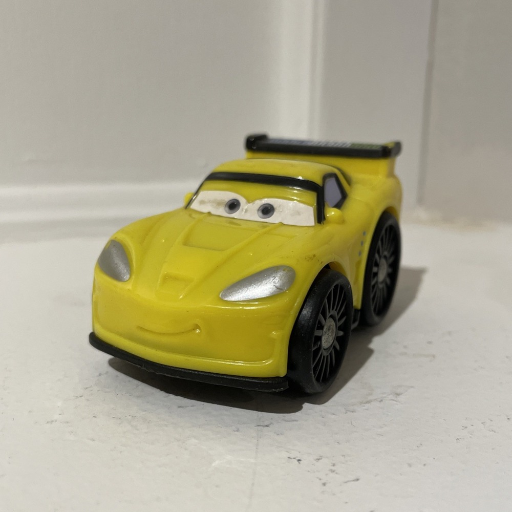 Disney Pixar Cars Wheelies Jeff Gorvette Corvette RARE Fisher Price Yellow Car
